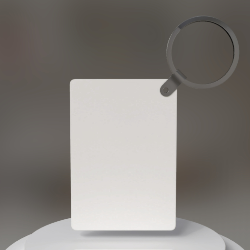 mockup de chaveiro retangular de acrílico