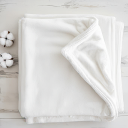 baby blanket mockup — flat lay
