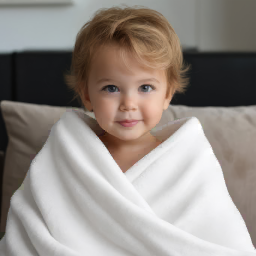 baby blanket with toddler mockup