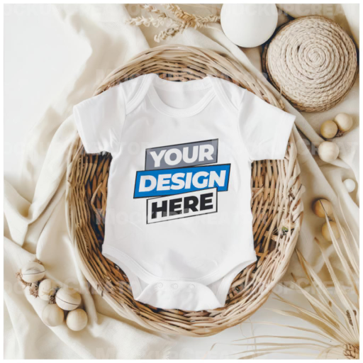 baby bodysuit mockup — boho basket