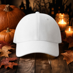 mockup casquette de baseball de noël — vue de face d’halloween
