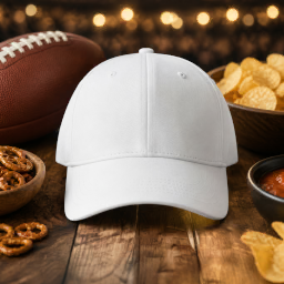 mockup casquette de baseball de noël — vue de face du super bowl