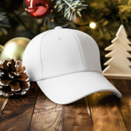 christmas baseball cap — side view mockup