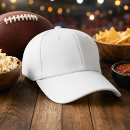 super bowl christmas baseball cap — side view mockup
