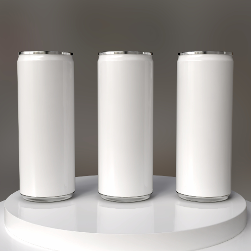 mockup canette slim de soda de 250 ml — plusieurs
