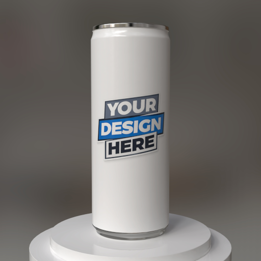 250 ml slim soda can mockup