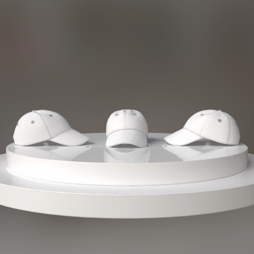 multiple low-profile baseball cap mockup