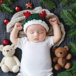 christmas baby bodysuit mockup