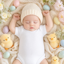 easter christmas baby bodysuit mockup