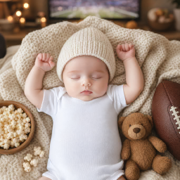super bowl christmas baby bodysuit mockup