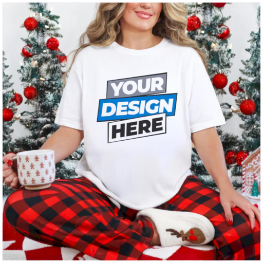 christmas women's t-shirt mockup