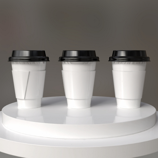 mockup gobelet à café en carton — plusieurs