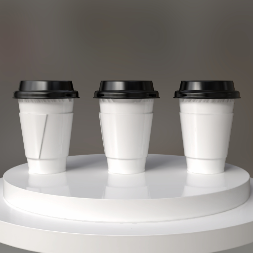 multiple cardboard coffee cup mockup