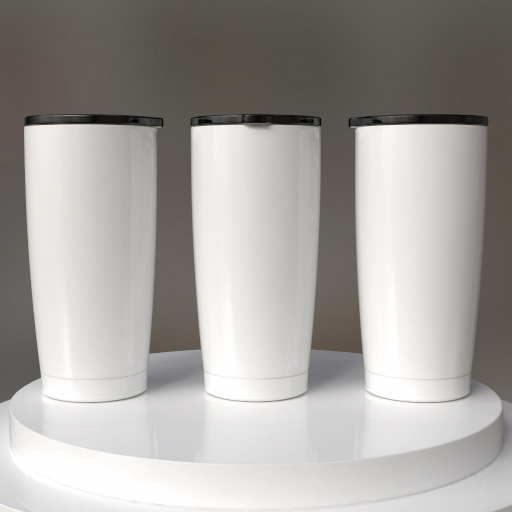 mockup de copo térmico de viagem para café — múltiplos