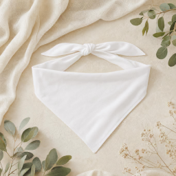 tie-on dog bandana mockup — flat lay