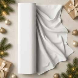 christmas fabric bolt roll mockup
