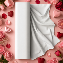 valentine’s day fabric bolt roll mockup