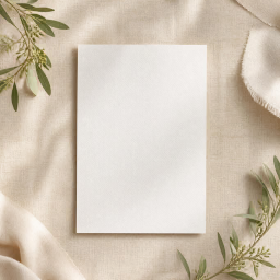 greeting card 5 × 7 held in hands mockup