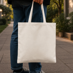 halloween tote bag — street scene mockup