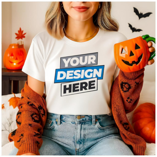 halloween women's t-shirt mockup