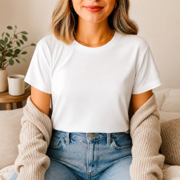 mockup de camiseta de halloween para mujer — escena acogedora