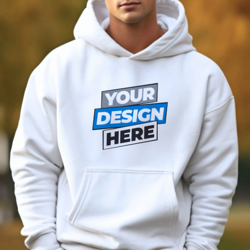 men's hoodie on model mockup