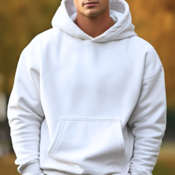 men’s hoodie on model mockup