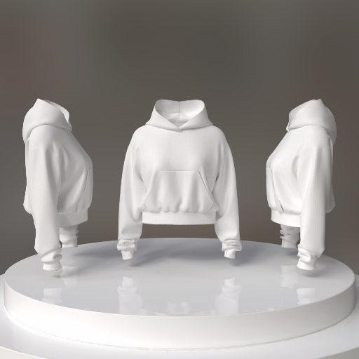 multiple cropped oversized hoodie mockup