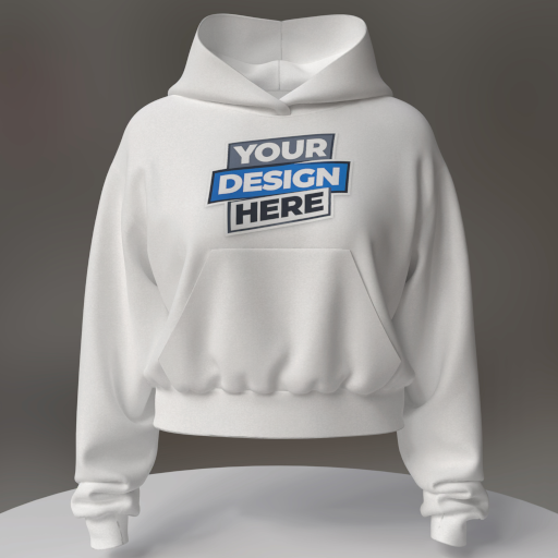 cropped oversized hoodie mockup