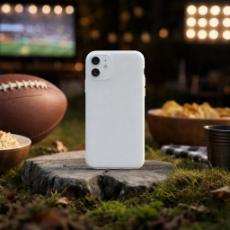 super bowl iphone case — forest scene mockup