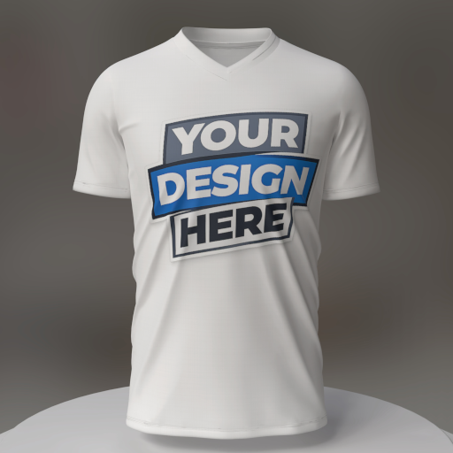 soccer jersey v-neck mockup