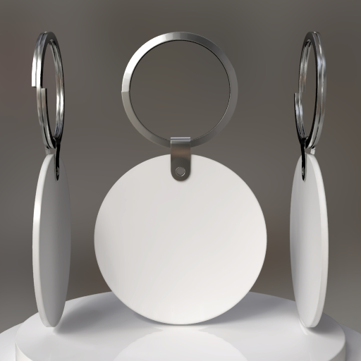 mockup de llavero redondo 3d — múltiples