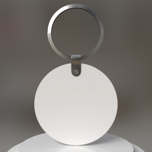 mockup de chaveiro redondo 3d