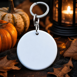 halloween round keyring mockup