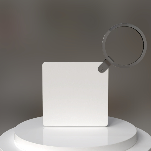 mockup de chaveiro quadrado de acrílico