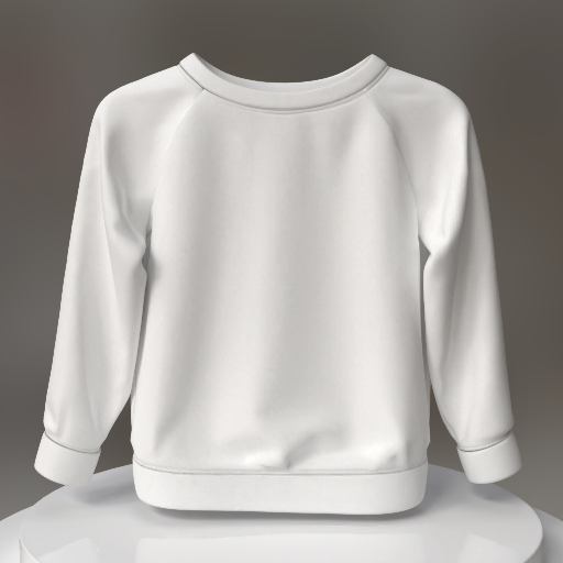 mockup t-shirt à col rond et manches longues pour enfant