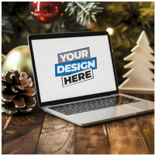 macbook — christmas desk mockup