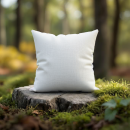 throw pillow mockup — forest scene