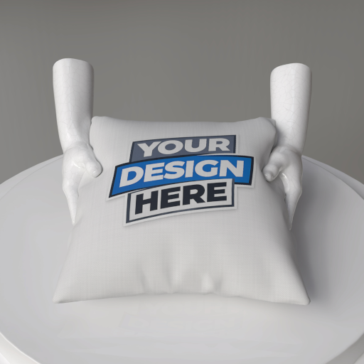 square throw pillow mockup