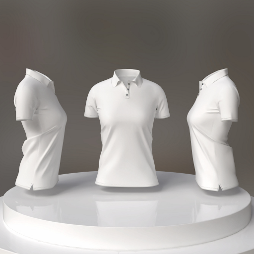 mockup de polo para mujer — múltiples
