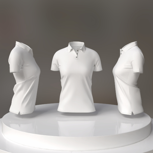 multiple women’s polo shirt mockup