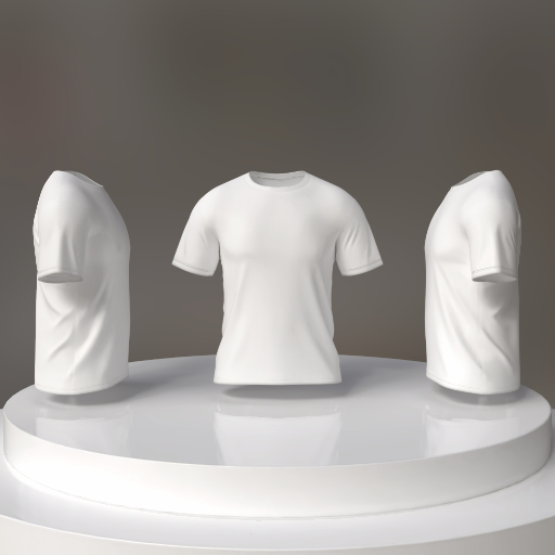 multiple crew neck t-shirt mockup