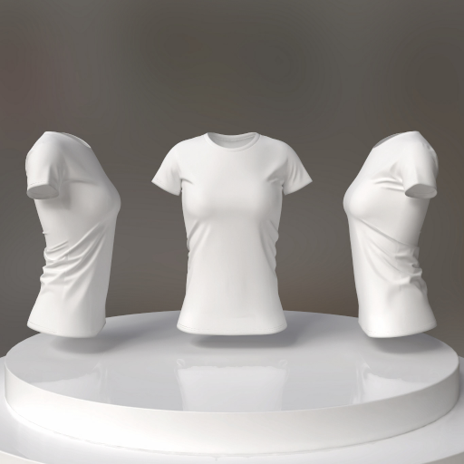 mockup de camiseta entallada para mujer — múltiples