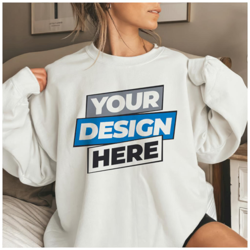 women's crewneck sweater mockup
