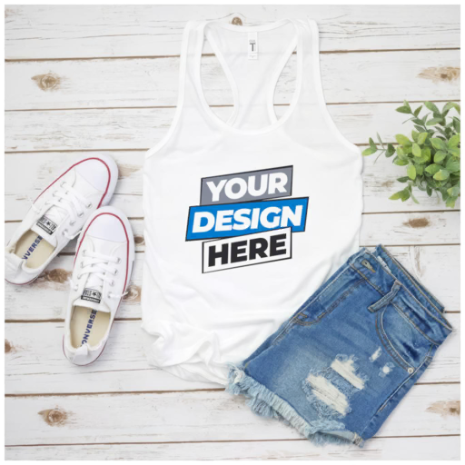 tank top summer flat lay mockup