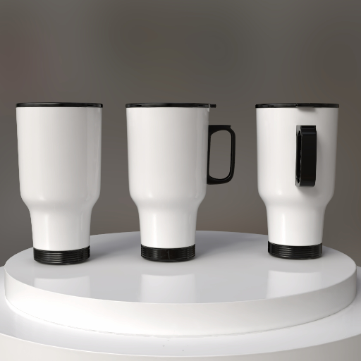 multiple travel coffee mug mockup