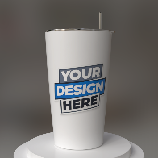 20 oz tumbler with clear lid mockup
