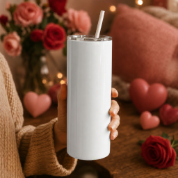 valentine’s day halloween skinny tumbler mockup