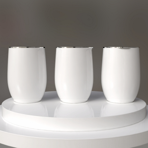 mockup de vaso térmico para vino de 12 oz — múltiples