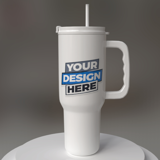 40 oz tumbler with handle mockup